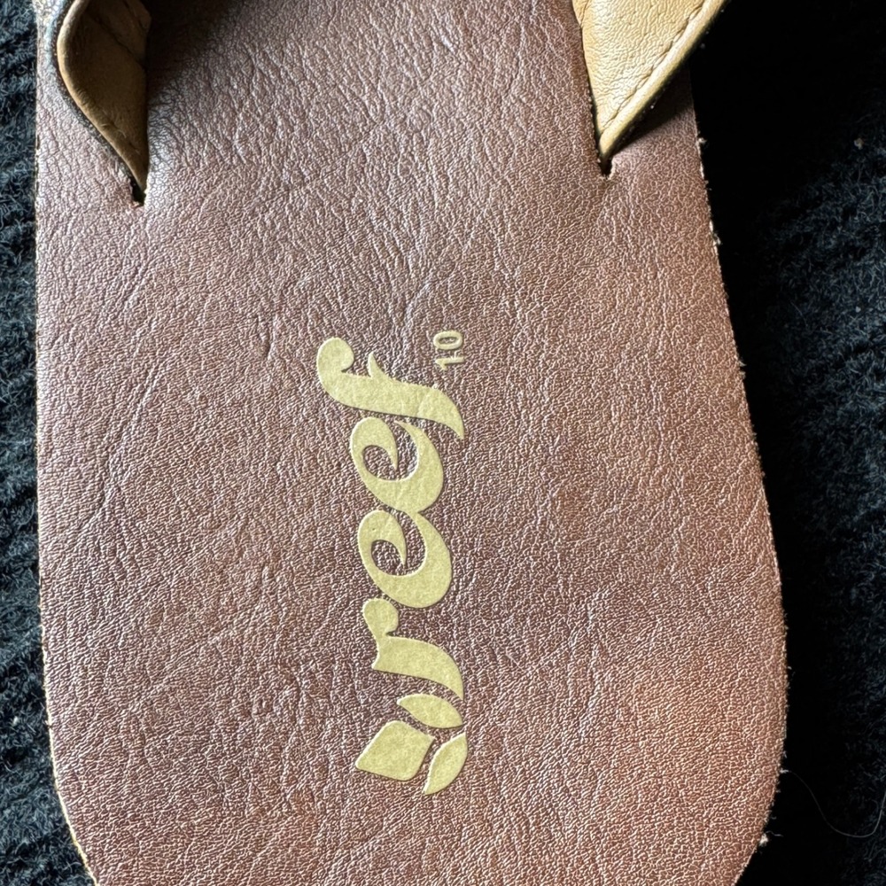 Reef Stargazer Brown Glitter Flip Flop Sandals Womens Size 10 - Picture 4 of 5